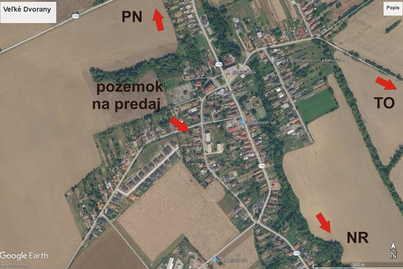 Veľké Dvorany - rovinatá záhrada