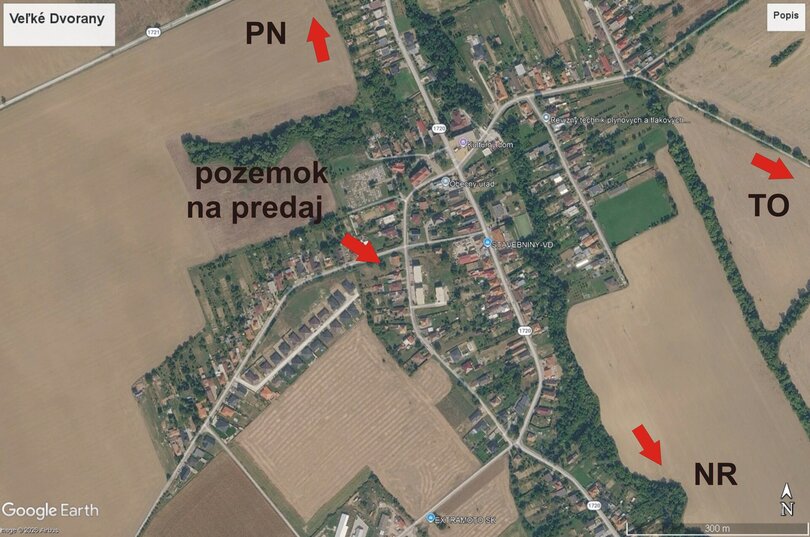 Veľké Dvorany - rovinatá záhrada